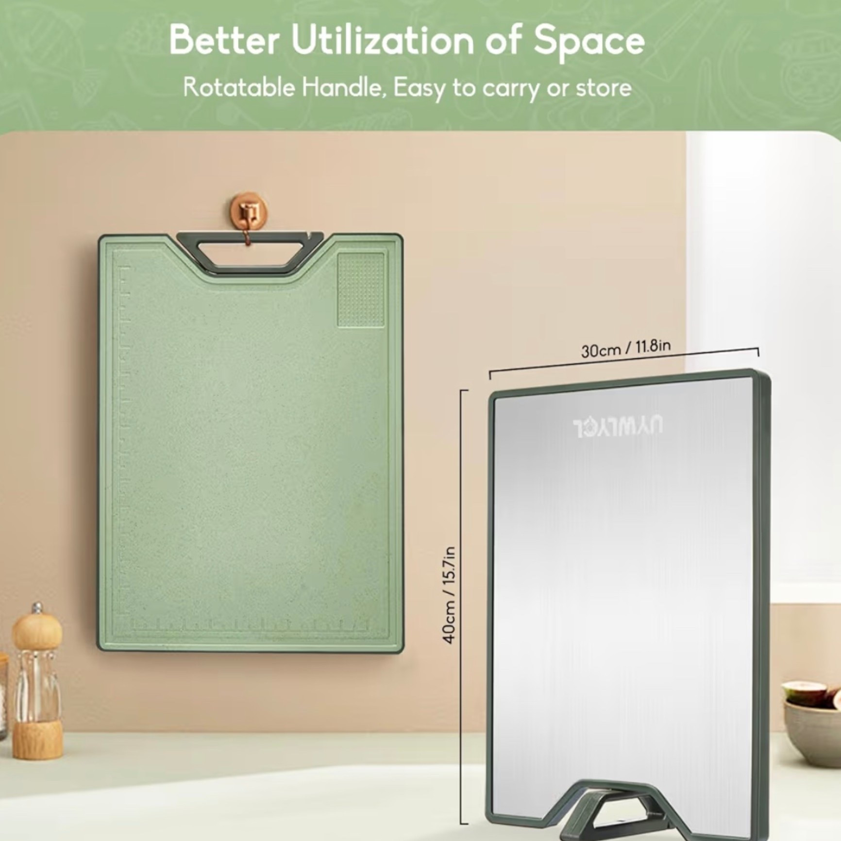 Titanium Cutting Board – Double Sided Cutting Boards for Kitchen, Pure Titanium & Wheat Straw PP, Food-Grade Metal Chopping Board, Easy to Clean Large Size 16"x11" 

#LTKHome #LTKFindsUnder50 #LTKfoodie