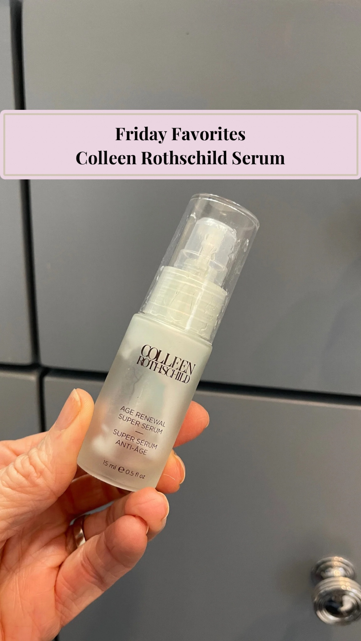 The age renewal super serum from Colleen Rothschild is another favorite that I use in the morning and evening.

Beauty, mature skin, skincare, highlighter, lip mask, bum bum cream, blush, gift sets, cream eye shadow, cream blush, lip gloss, lipstick, hand cream, sunscreen, makeup erasers, perfume, beauty blender, lipstick, lip set, Haircare

#LTKover40 #LTKfindsunder100 #LTKbeauty