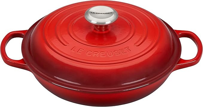LE CREUSET Signature Sh.Casserole/braiser 30cm Meringue SS Knob | Amazon (UK)
