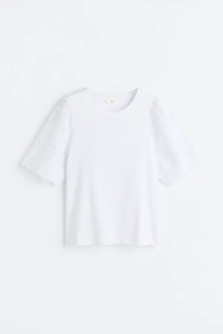 Eyelet Embroidery T-shirt | H&M (US)