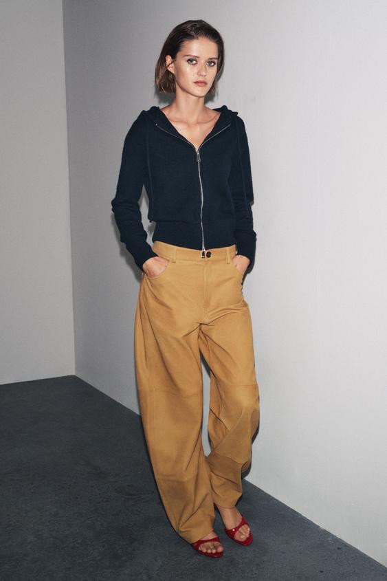 100% WOOL HOODIE | Zara US