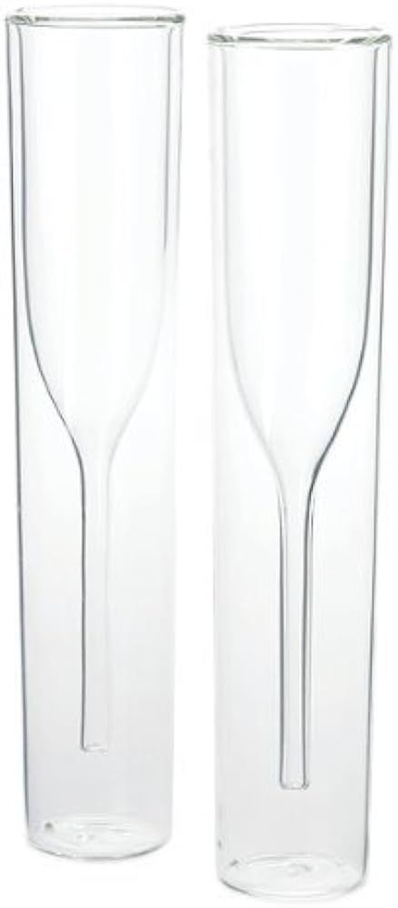 Contemporary Double-walled Champagne Flutes | Amazon (US)