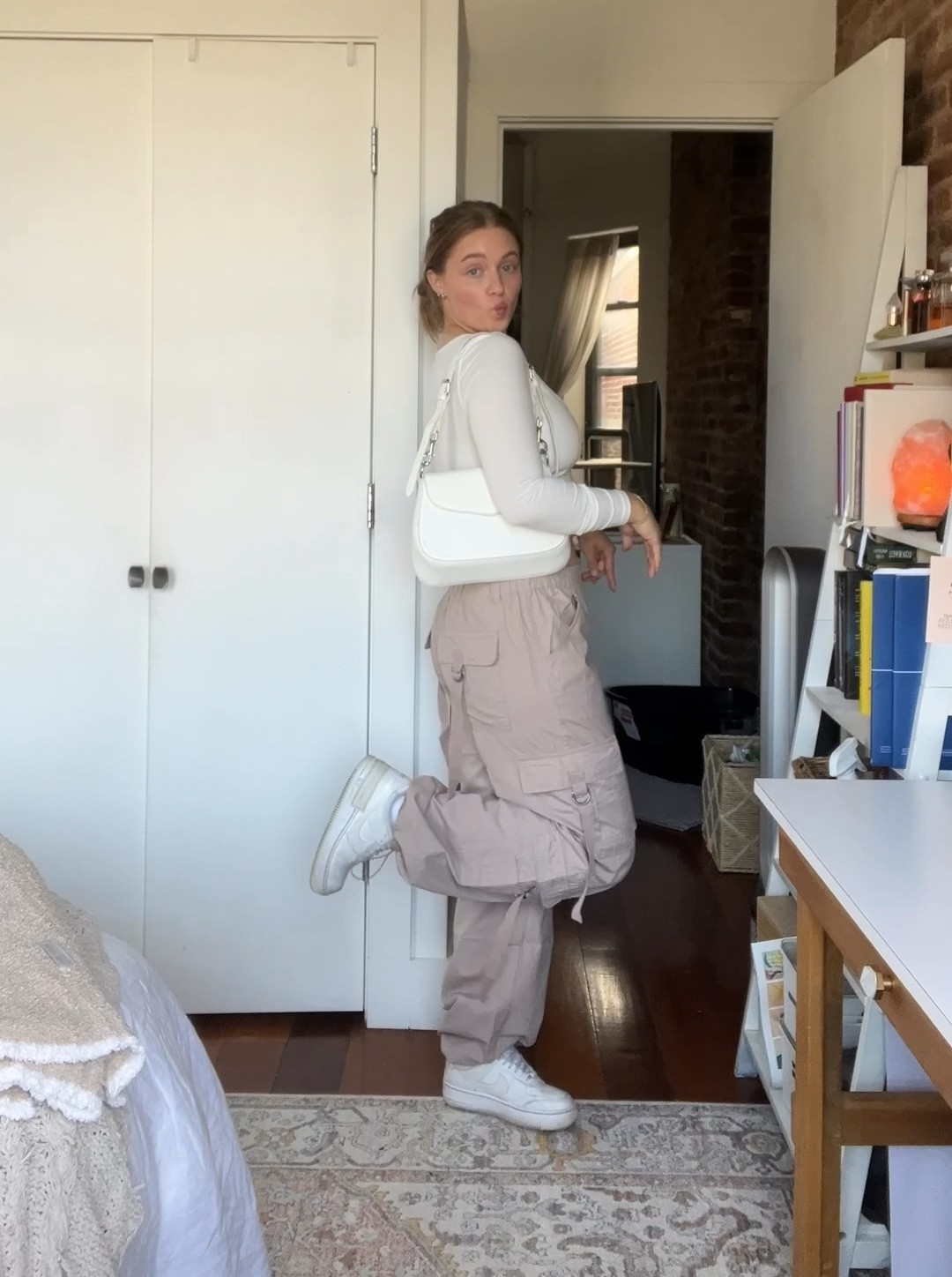 Night out outfit! I’m a little top/big pants girl when it comes to nightlife outfits. This one’s super cute, comfy & perfect for the fall 🍂  
TIP: size up in these pants for a more relaxed fit! 

#LTKU #LTKfindsunder50 #LTKstyletip