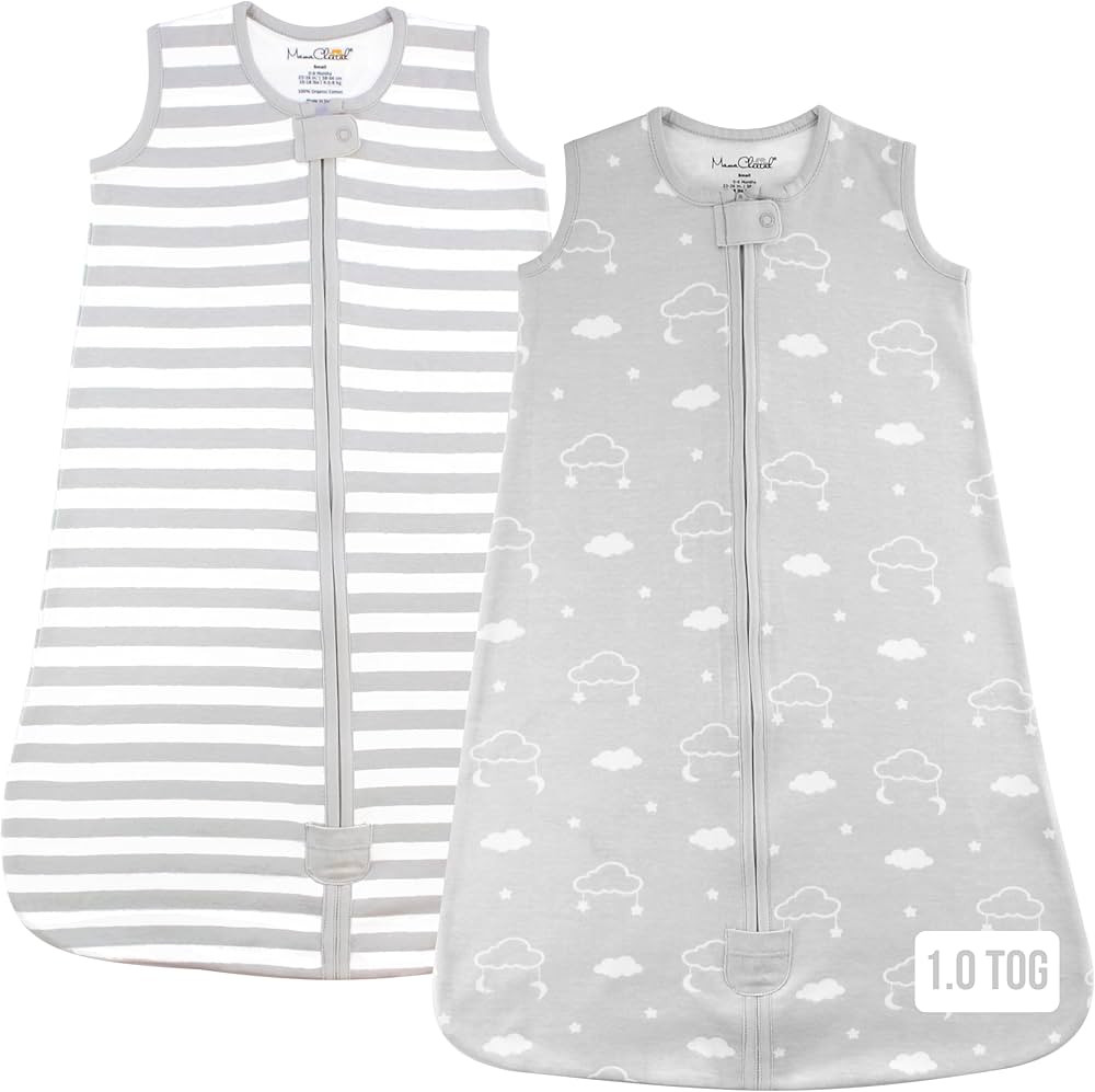 Baby Sleep Sack 1.0 TOG, Organic Cotton Baby Wearable Blanket with Two-Way Zipper, Swaddle Transi... | Amazon (US)