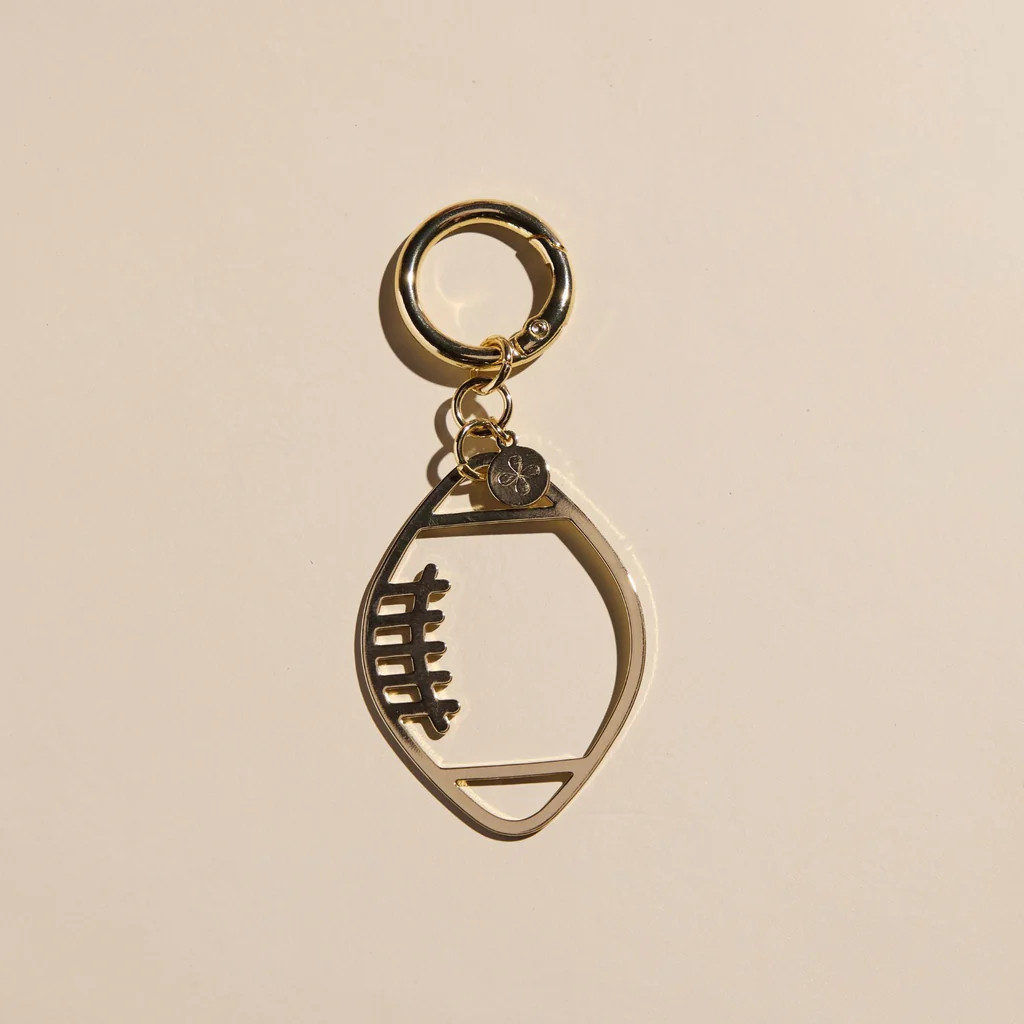 Football Bag Charm | Nickel and Suede