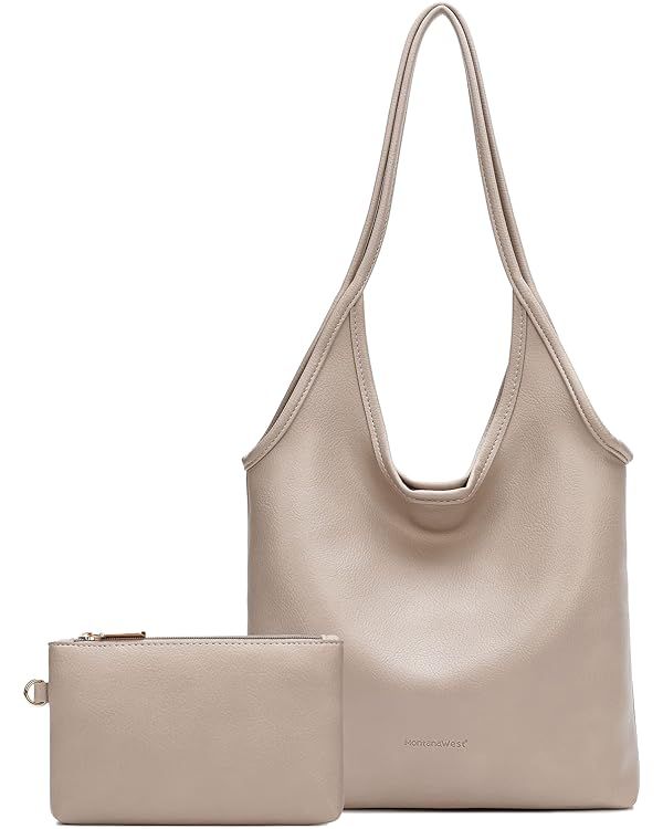 Montana West Slouchy Hobo Bags for Women Soft Designer Shoulder Purses Ladies Top Handle | Amazon (US)