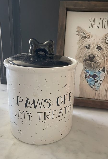 Treat jar for your furry friend 🐶 this one if from HomeGoods so I can’t tag 

#LTKhome #LTKfamily