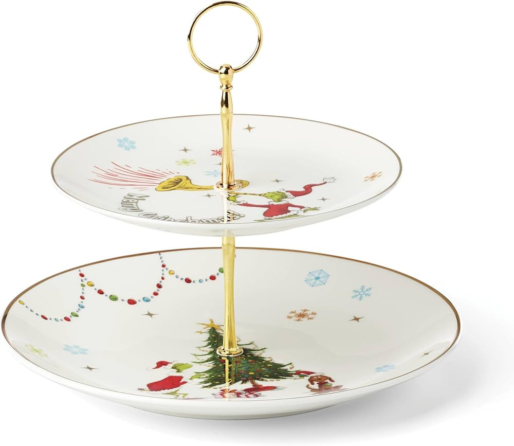 Lenox 897085 Merry Grinchmas Dinnerware 2-Tiered Server | Amazon (US)