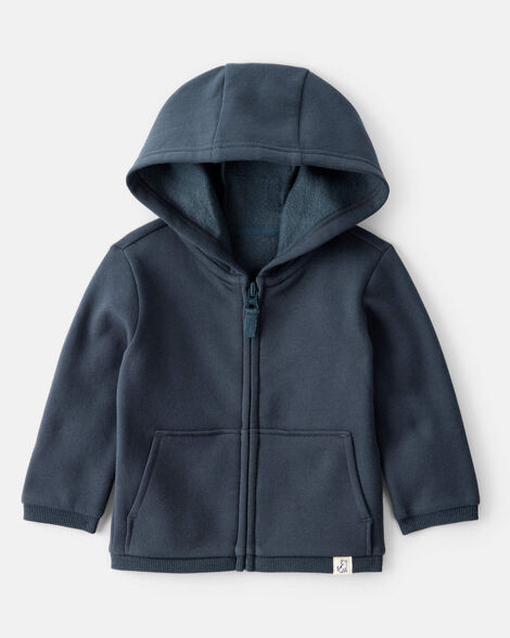 Baby Boy DayDream Fleece Long-Sleeve Zip-Up Jacket - Navy | Carter's Inc