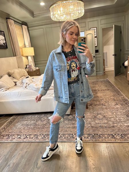 Outfits lately! Sneakers, all denim outfit, denim jacket, jeans, graphic tee

#LTKstyletip #LTKfindsunder100