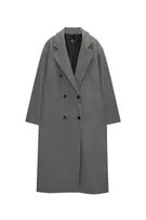 Long soft touch coat | PULL and BEAR UK