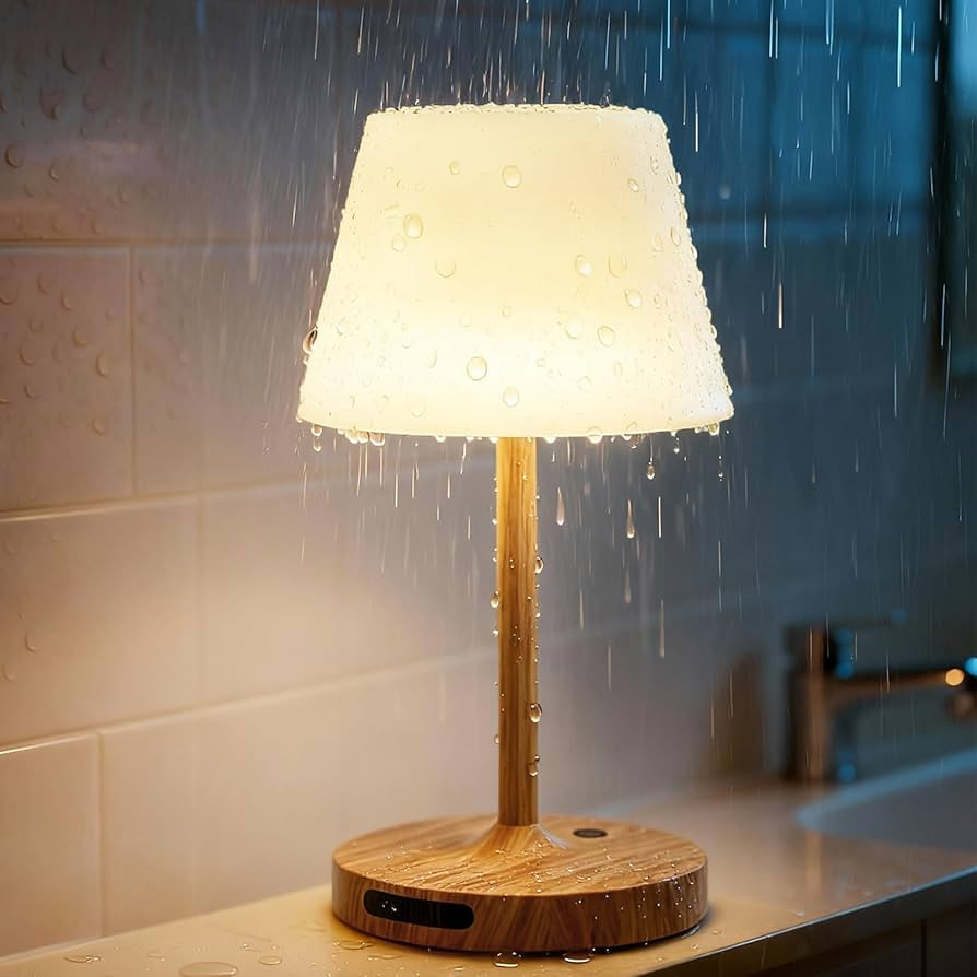 Outdoor Waterproof Shower Lamp, 5200mAh Cordless Rechargeable Table Lamp with Touch Dimming, IP65... | Amazon (US)