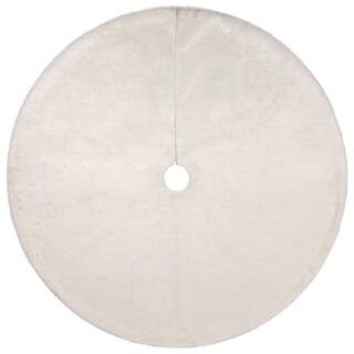 Polar Bear Faux Fur Christmas Tree Skirt-48in.-White | The Home Depot