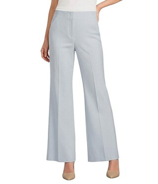 Tegan Slub Suiting Flat Front Pants | Dillard's