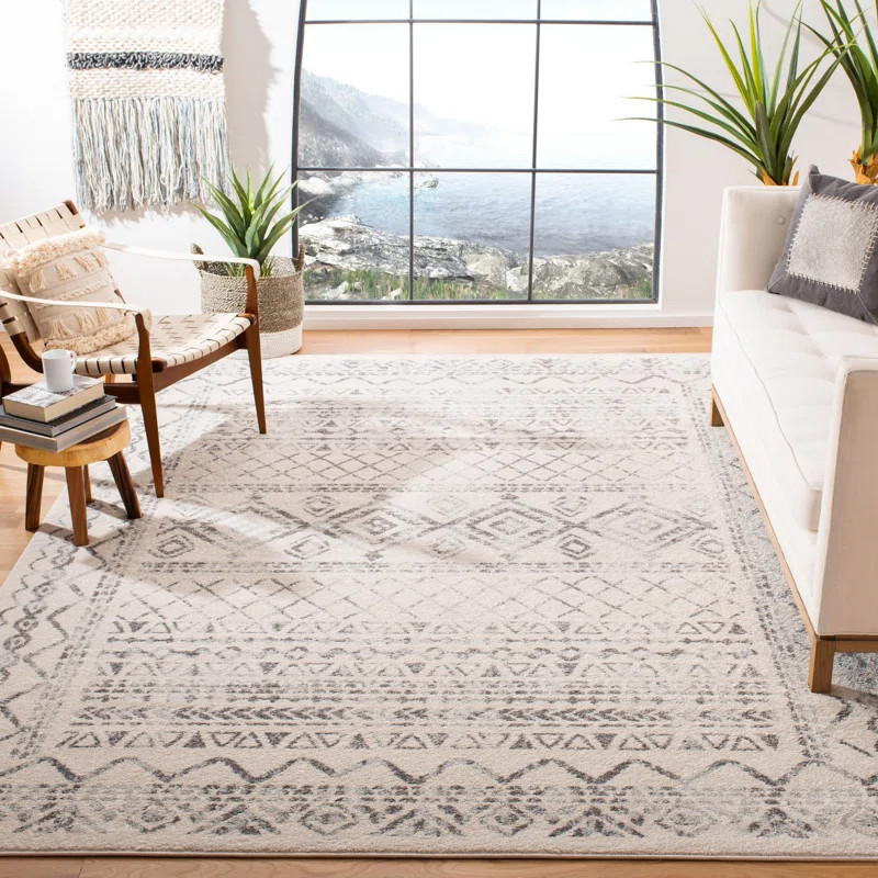 Dunwell Performance Ivory/Gray Rug | Wayfair North America