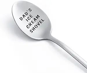 Gifts for Dad Ice Cream Spoon Scoop for Ice Cream Lovers, Stocking stuffers for men Funny Engrave... | Amazon (US)
