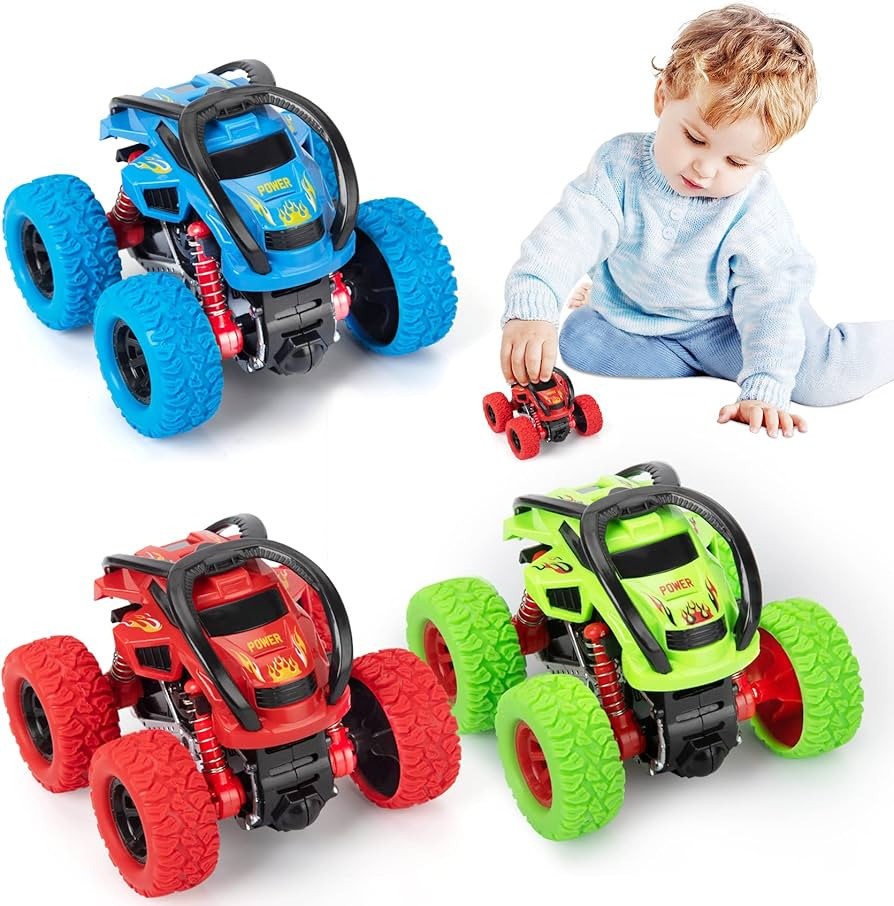 LODBY Toddler Toys for 2 3 4 5 Year Old Boy Easter Gifts, Pull Back Vehicle Monster Trucks for To... | Amazon (US)