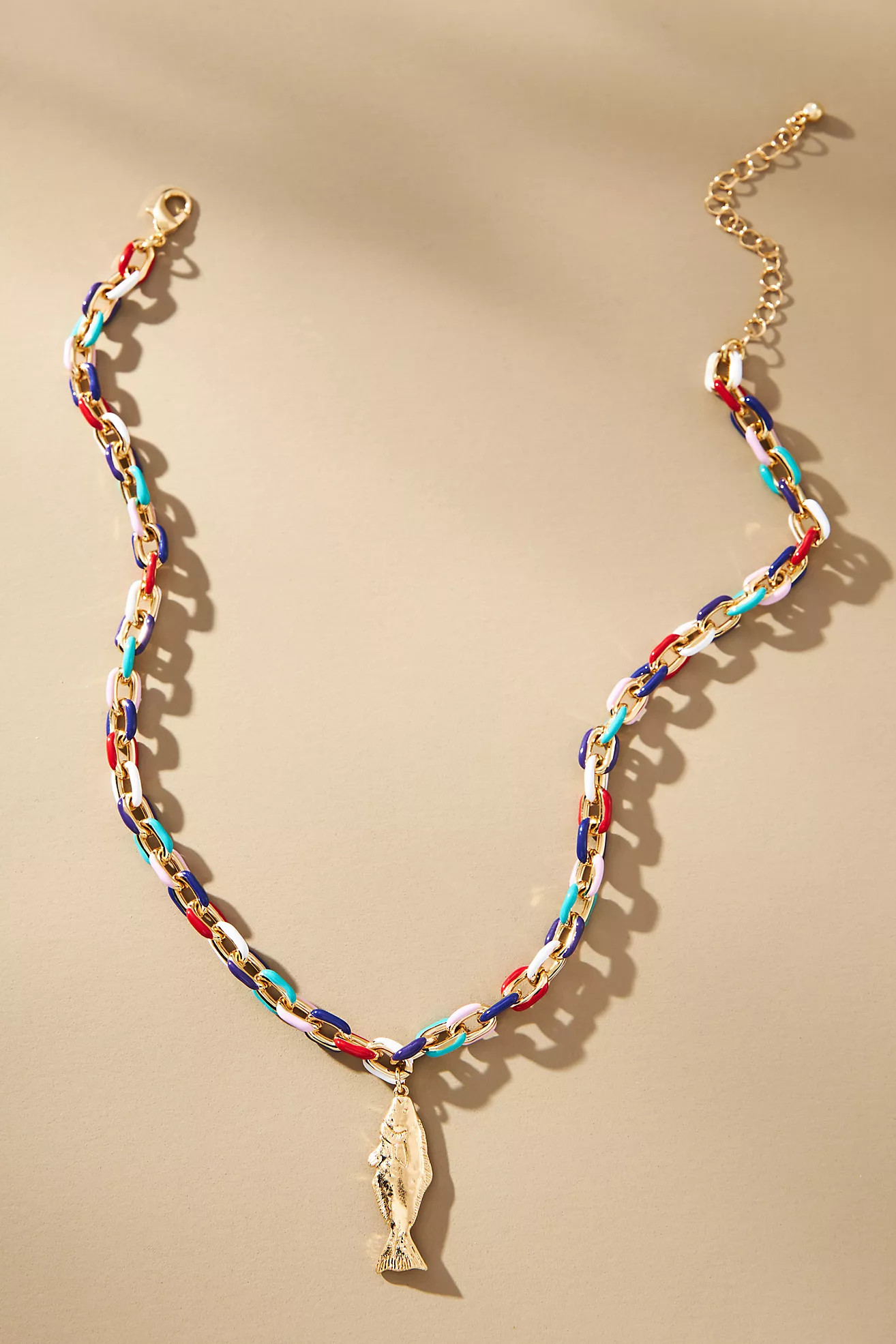 Fish Enamel Charm Necklace | Anthropologie (US)