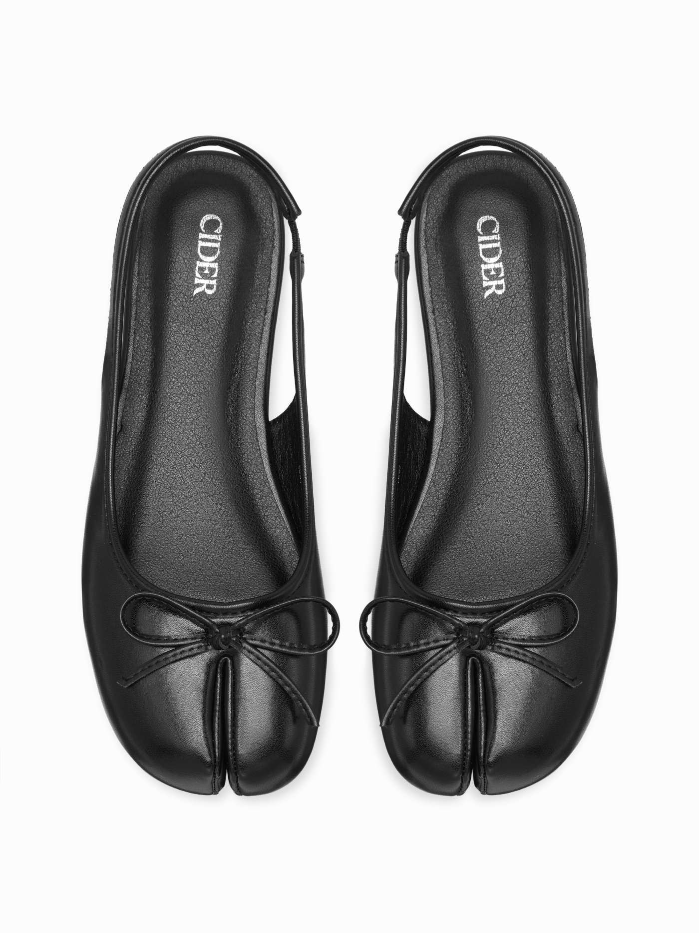 BOWKNOT DECOR SPLIT TOE SLINGBACK FLATS For Daily Casual Picnic | Cider
