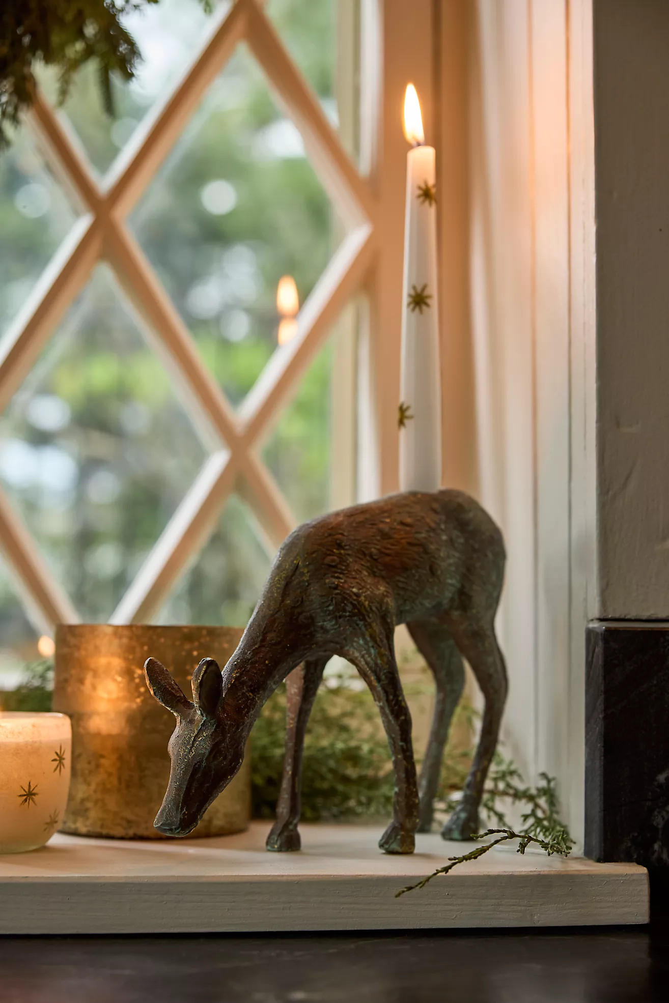 Deer Metal Taper Holder | Anthropologie (US)