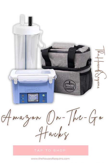Amazon in the go hacks, self-heating lunch box, electric lunch box, electric lunch bag, heated lunch box, work lunch, kids lunch, double sided cup, 2 compartment cup, travel cup, car finds, travel finds,  beach, vacation, pool, festival, concert, tailgate, camping, tanning, Amazon finds, Walmart finds, amazon must haves #thehouseofsequins #houseofsequins #amazon #walmart #amazonmusthaves #amazonfinds #walmartfinds  #amazonhome #lifehacks #amazontravel 