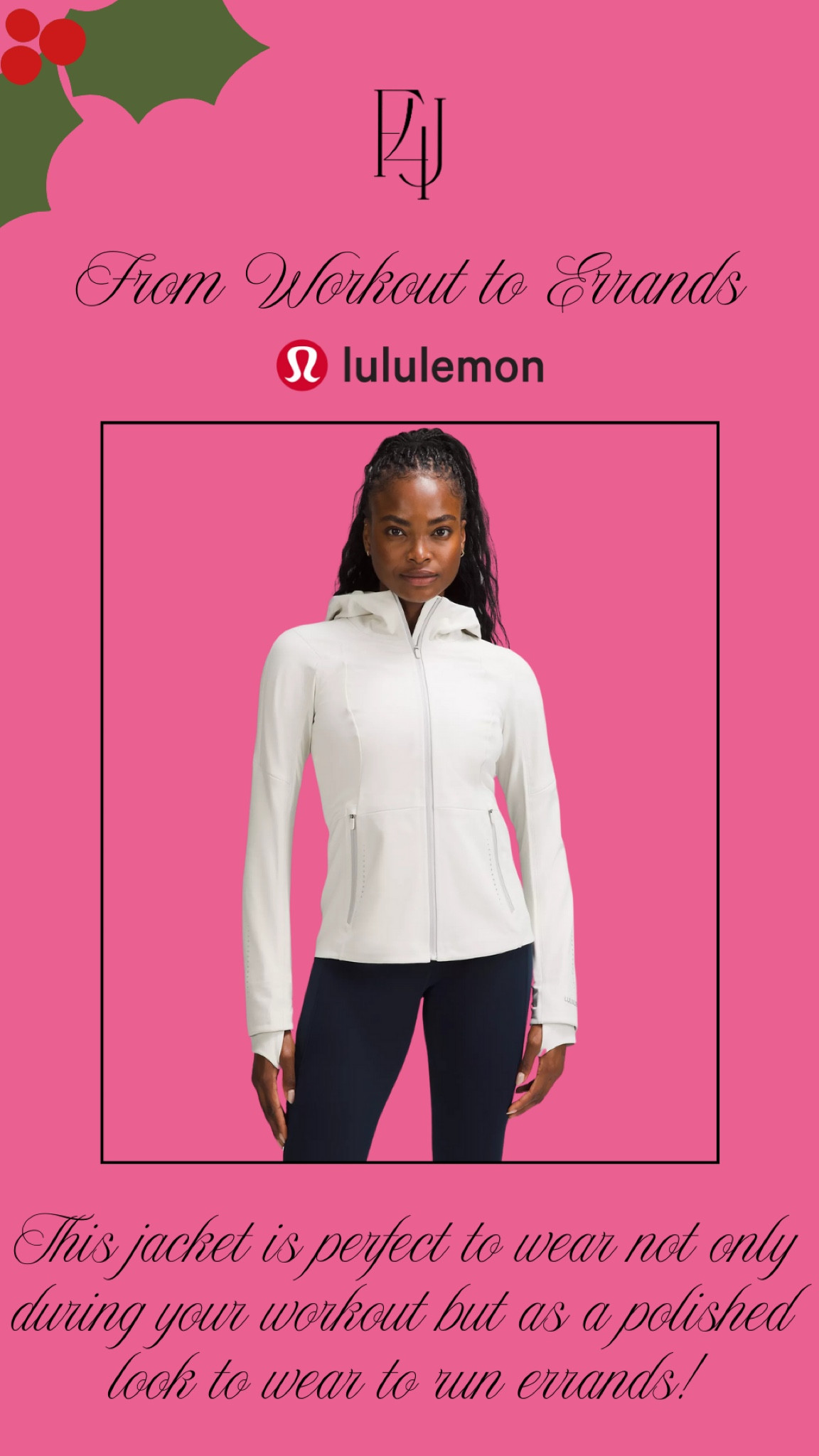 Your go to jacket for pre and post workout that is chic and elevated!

Fit4Janine, Lululemon, Athleisure, Active, Holiday, Gift Giving

#LTKHoliday #LTKGiftGuide #LTKActive