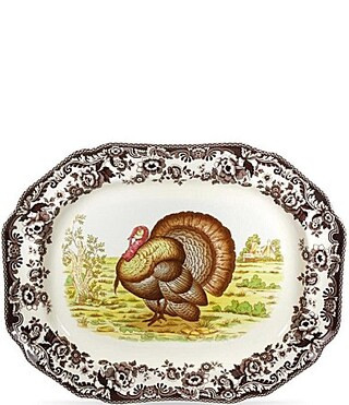 Spode Woodland Turkey Platter - White/Brown | Dillard's