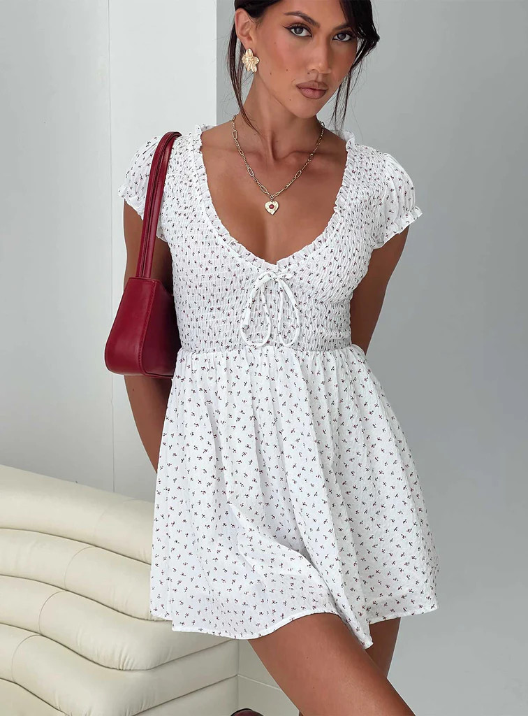 Sweet Talk Playsuit White Floral | Princess Polly US