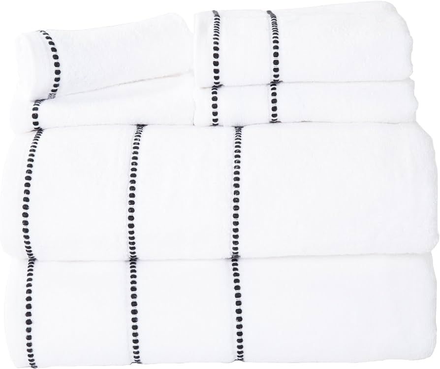 6PC Towel Set - Cotton Bathroom Accessories with 2 Bath Towels, 2 Hand Towels, and 2 Wash Cloths ... | Amazon (US)