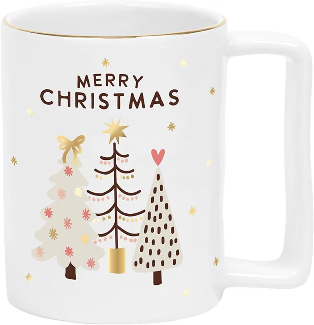 Santa Barbara Design Studio Holiday Ceramic Mug with Gold Foil Detail, 16-Ounces, Merry Christmas | Amazon (US)