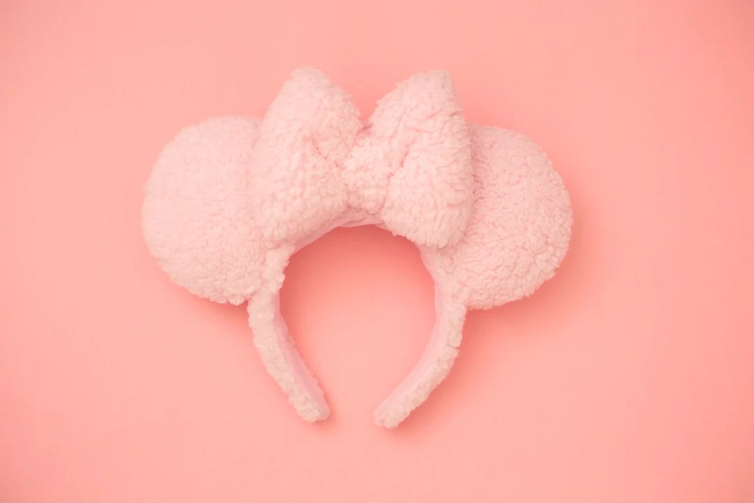 Candy Pink Sherpa Ears Mickey Ears Minnie Ears Mouse Ears - Etsy | Etsy (US)