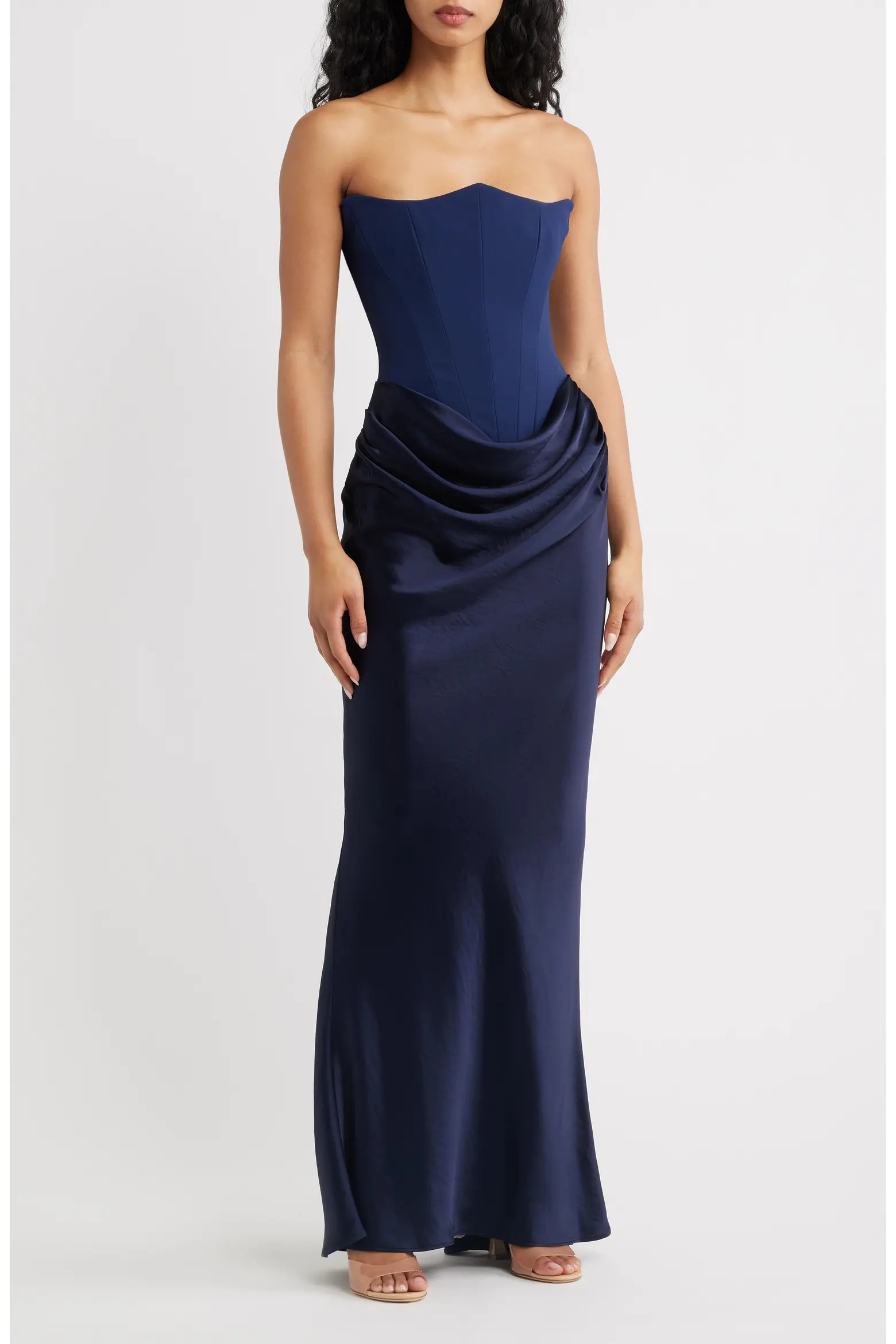 Persephone Strapless Corset Satin & Stretch Crepe Mermaid Gown (Women) | Nordstrom | Nordstrom
