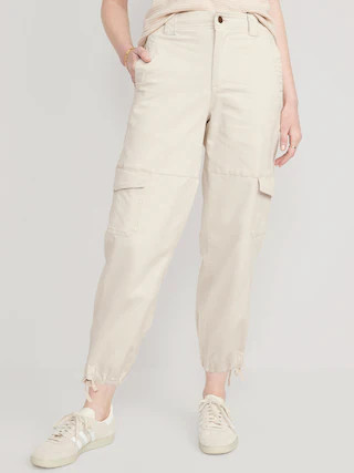 High-Waisted Barrel-Leg Cargo Ankle Pants for Women | Old Navy (CA)