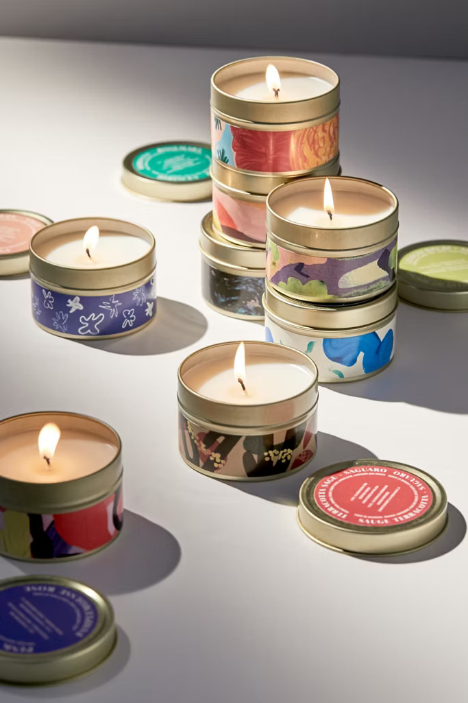 Gold Artist Print Tin Candle | Urban Outfitters (US and RoW)