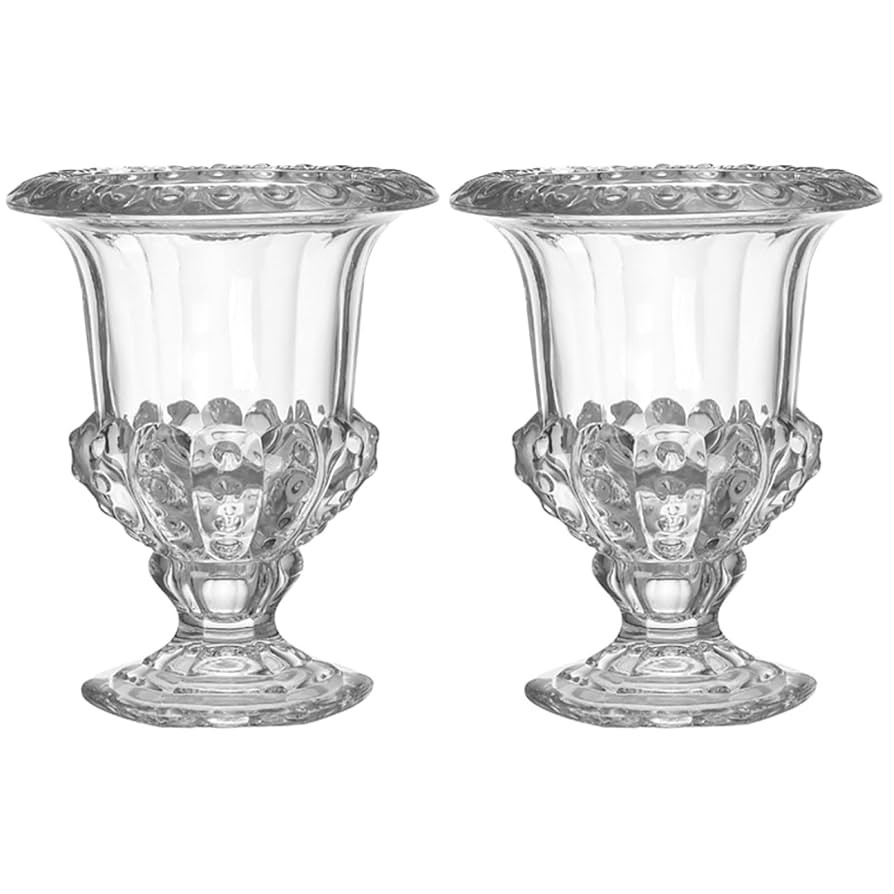 Glass Votive Holder 2 Pcs Glass Vase Ceramic Decor Tabletop Plant Stand Floor Vases Clear Vase fo... | Amazon (US)