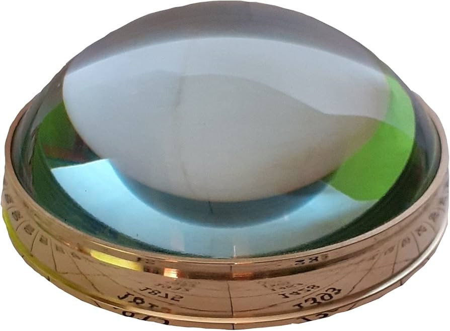Vintage Solid Brass Desk Magnifying Glass Chart Paper Reader Weight Magnifier | Amazon (US)
