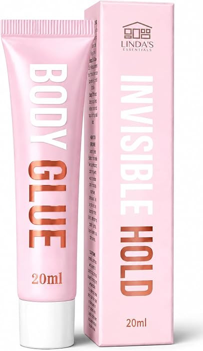 Liquid Body Glue for Clothes, Clear Skin Glue & Boob Glue - Fashion Tape Alternative for Women, Sweat Proof Body Adhesive Glue for Clothes, Bras, Wigs, Outfits and for Dancers - 20ml | Amazon (UK)