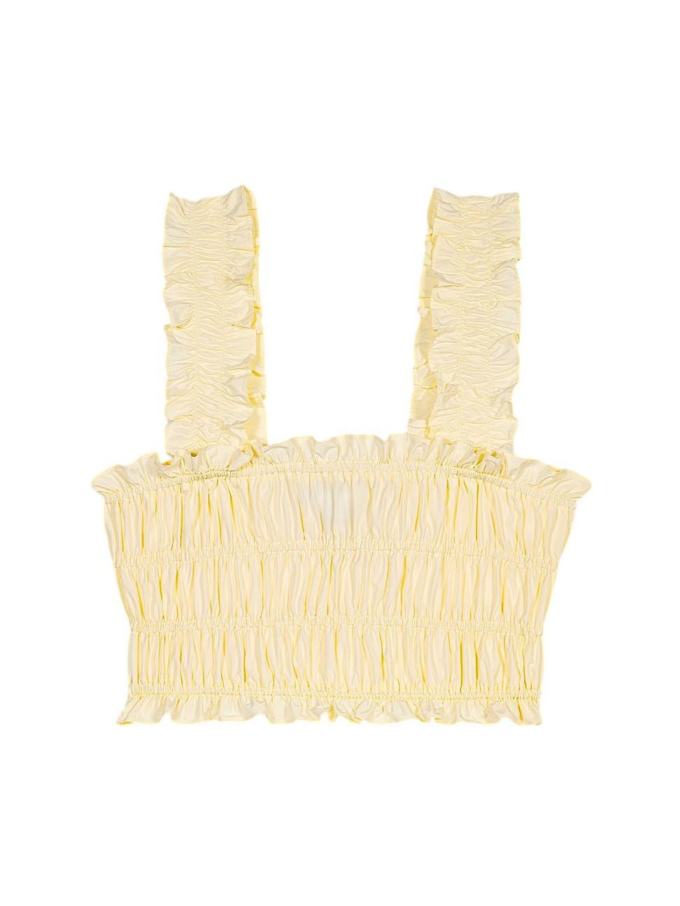 Women's Ruffled Crop Top - Yellow - Size Small | Saks Fifth Avenue