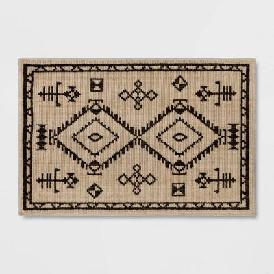 2'x3' Woven Accent Rug Black/Tan - Threshold™ | Target
