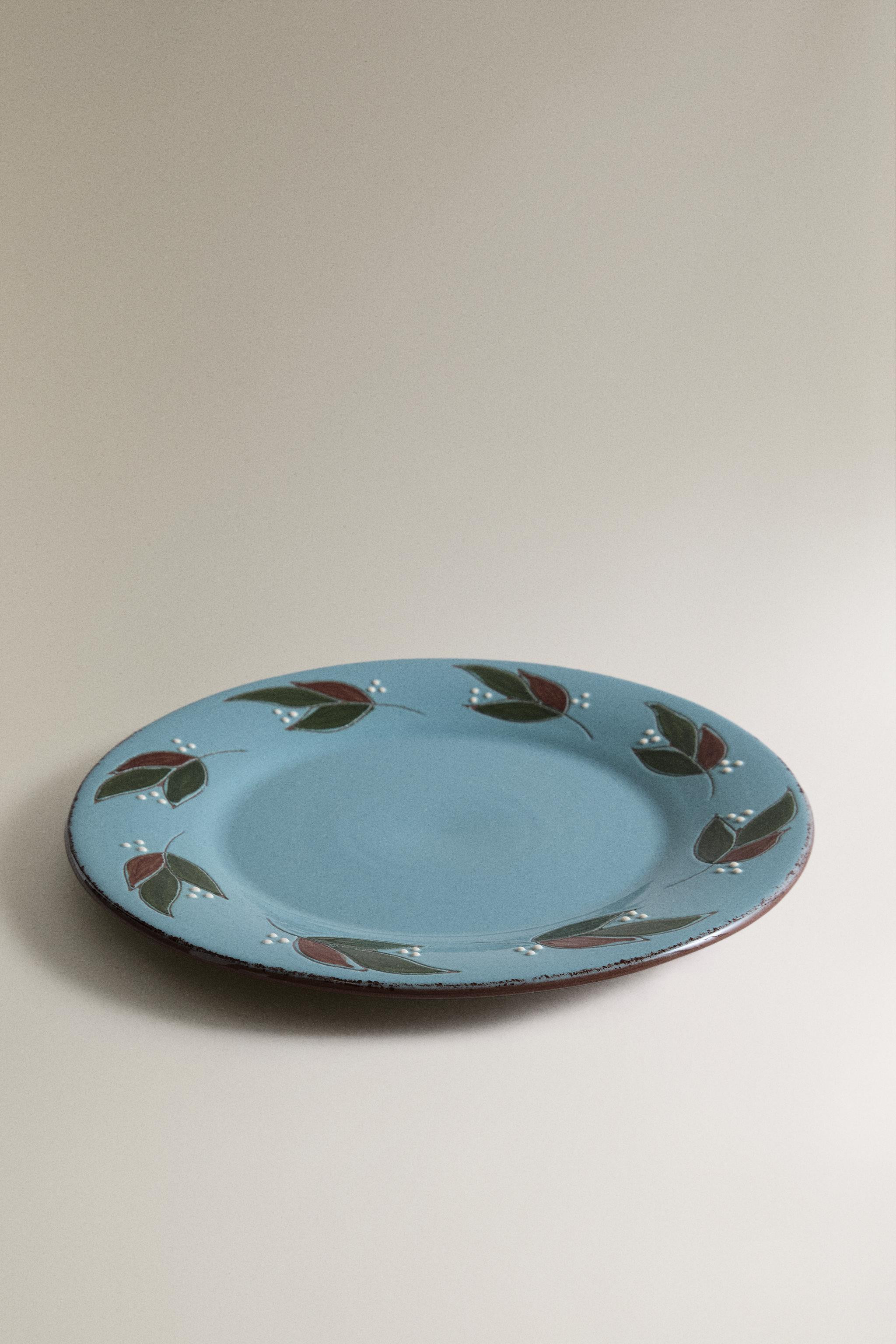 LEAF EARTHENWARE DINNER PLATE | Zara US