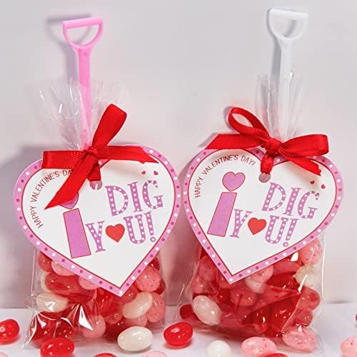 Valentines Day Cards for Kids - Set of 24 Shovel with I Dig you Tags Candy Bulk - Valentine Exchange | Amazon (US)