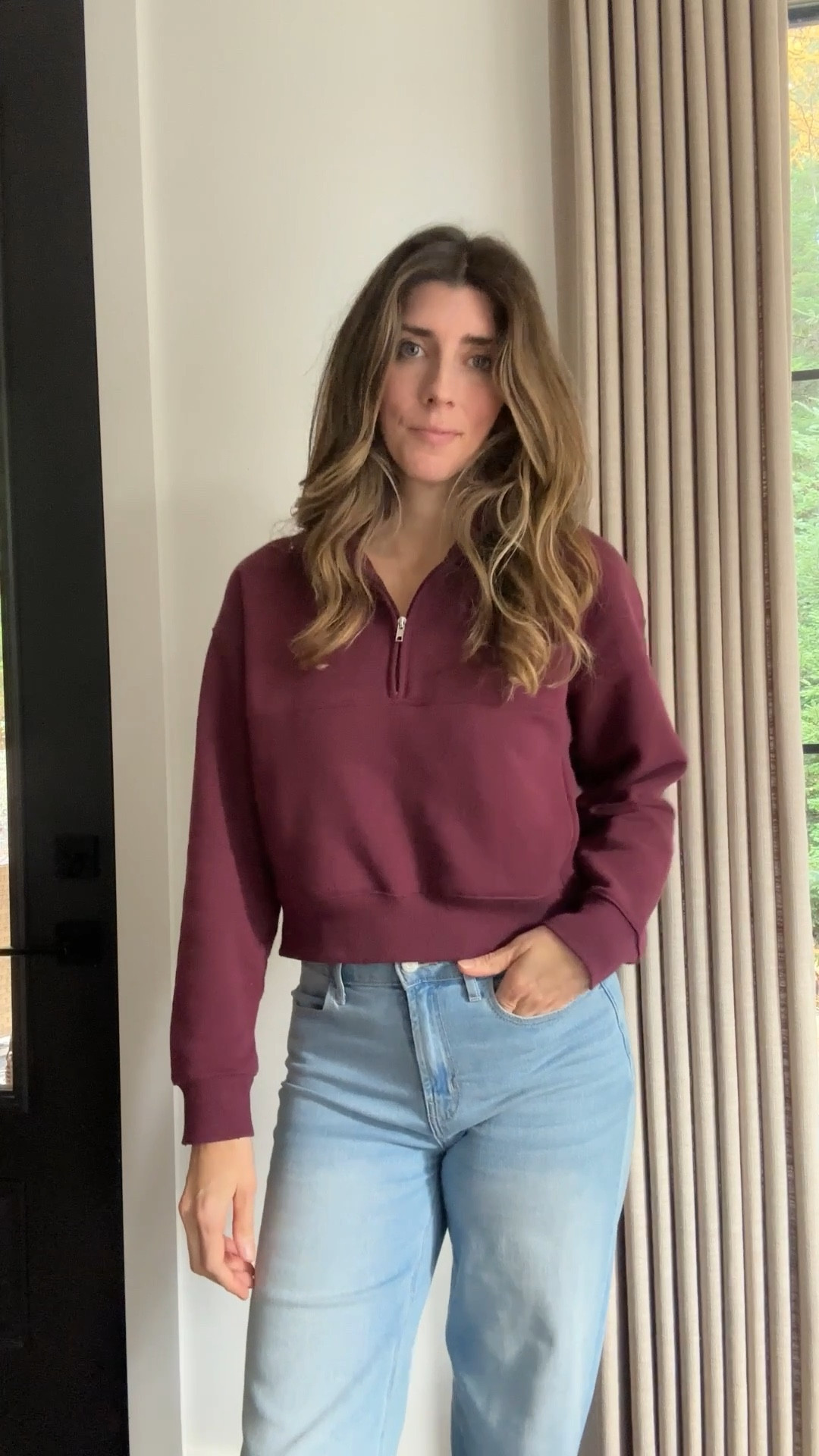 Love this cropped half zip hoodie, cozy and comfortable plus it has pockets

#LTKStyleTip #LTKTall #LTKGiftGuide