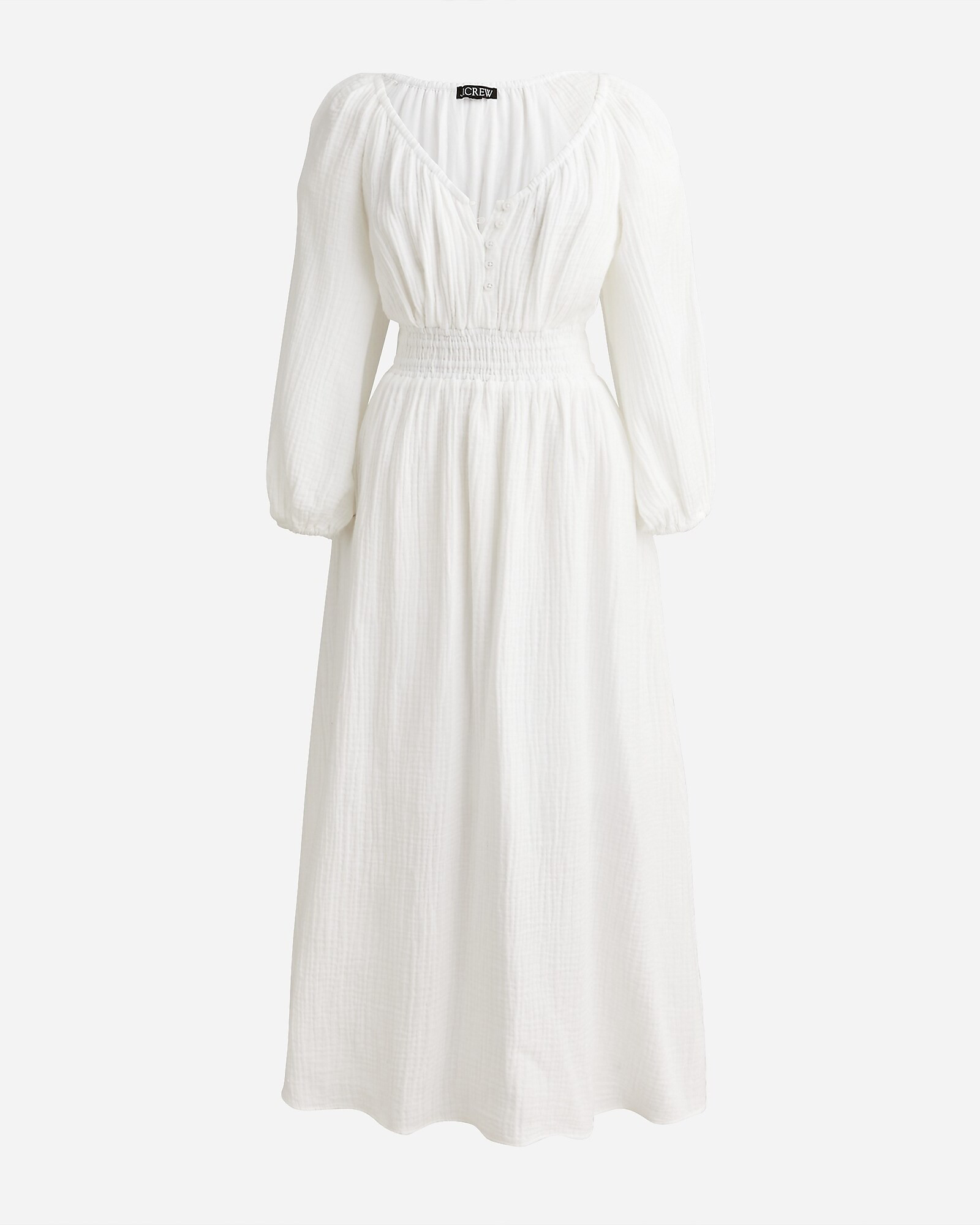 Tall V-neck midi dress in soft gauze | J. Crew US