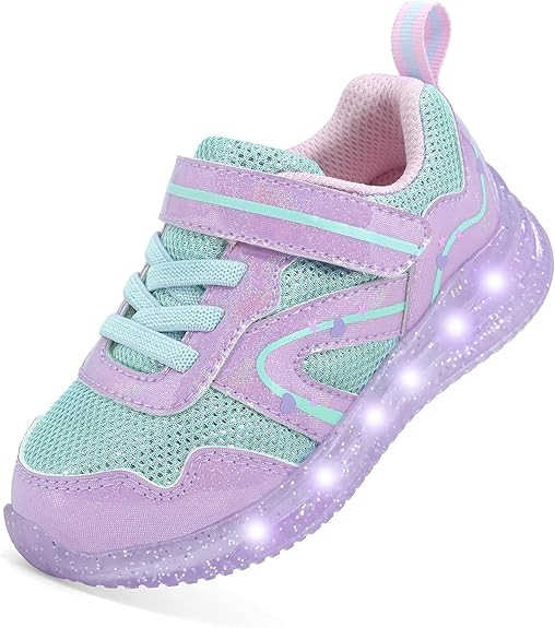 YESKIS Toddler Boys Girls Light Up Shoes LED Flashing Lightweight Mesh Breathable Adorable Runnin... | Amazon (US)