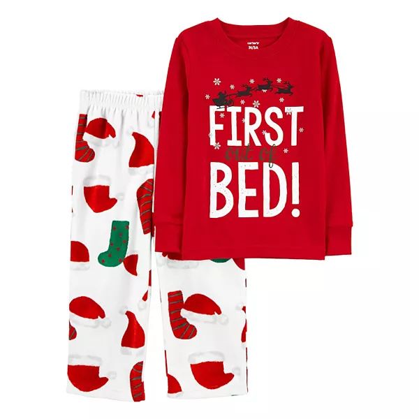 Toddler Carter's "First Out of Bed" Christmas Pajama Set | Kohl's