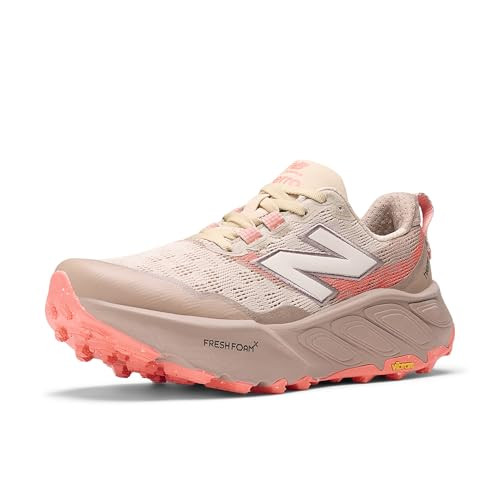 New Balance Women's Fresh Foam X Hierro V9 Trail Running Shoe, Desert Clay/Flat Taupe/Urgent Red, 8.5 W | Amazon (US)