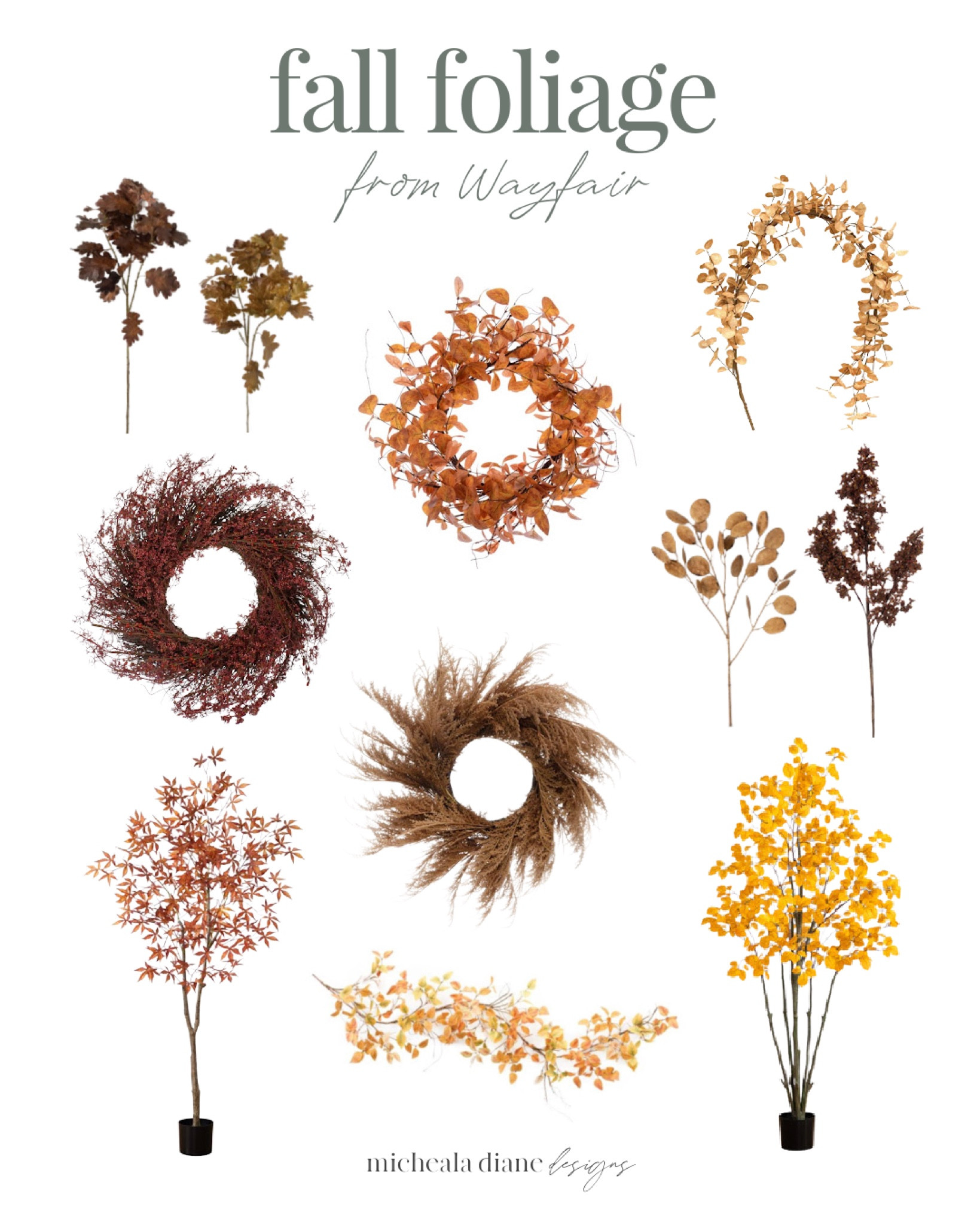 I found the perfect fall foliage at Wayfair! A variety of high-quality fall stems, faux fall trees, Fall wreaths, and Fall garlands. All are perfect for adding warmth to your home this season. @wayfair #wayfair #wayfairpartner

#LTKFallSale #LTKHome