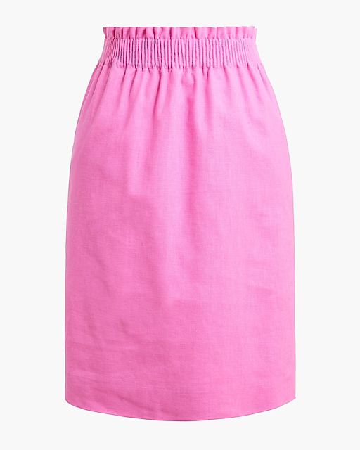 Linen-cotton blend city skirt | J.Crew Factory
