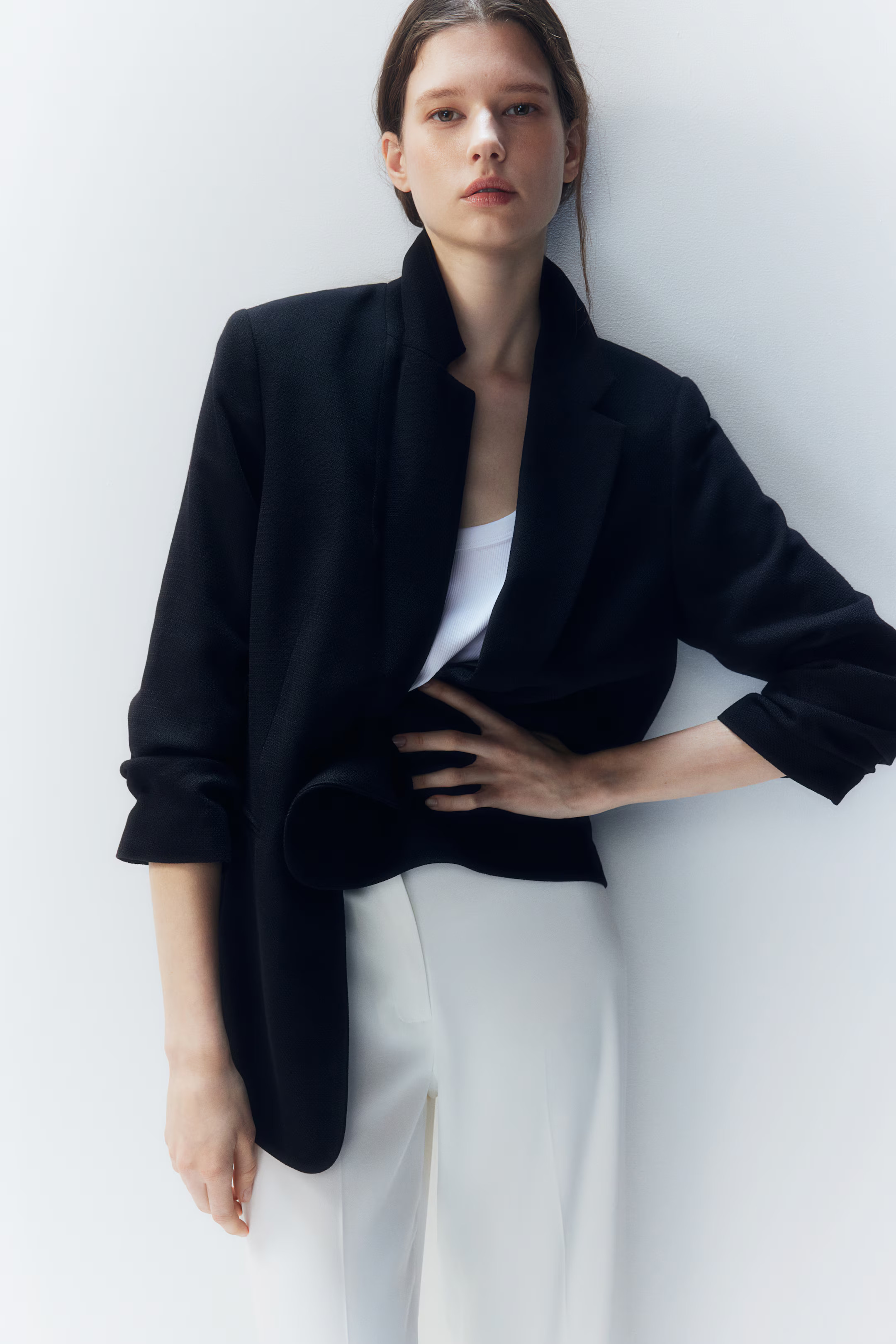 Gathered-Sleeve Jacket | H&M (US + CA)