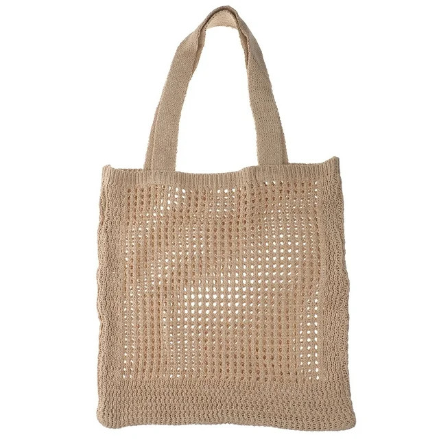 Hollow-out Design Girl Tote Bag Fashion Knitted Tote Bag Woman Storage Bag | Walmart (US)